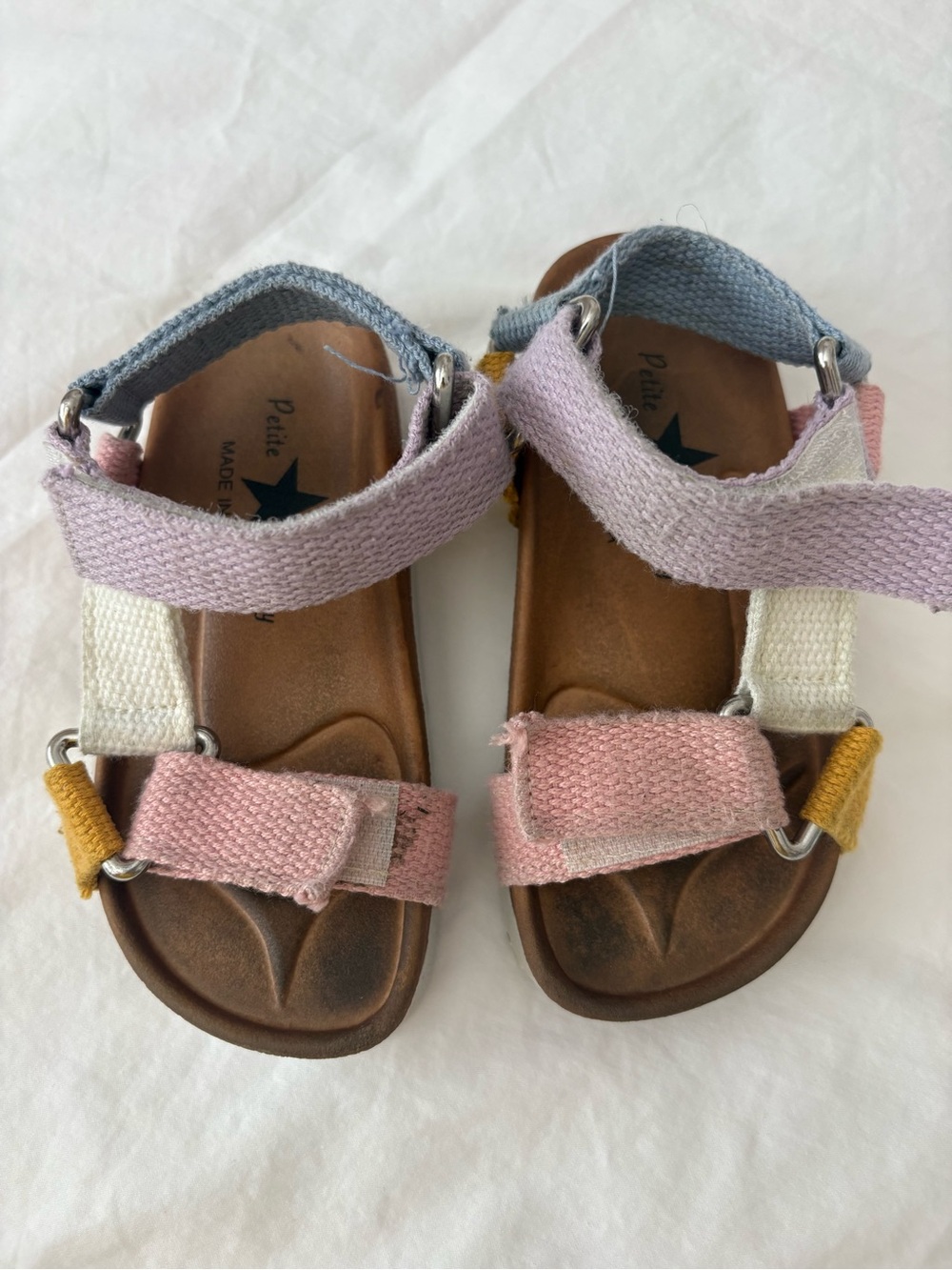 Pink Haley - Kids Multicolor Fabric Strap Sandals - toddler 5